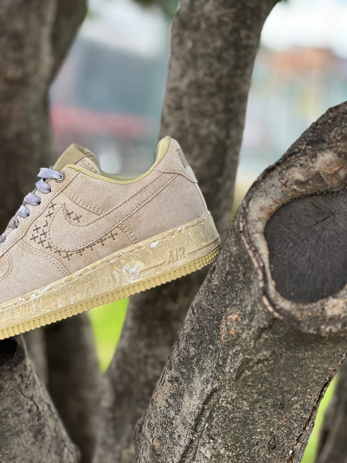 Nike Air Forcé 1 Low NAI KE TAN Canvas